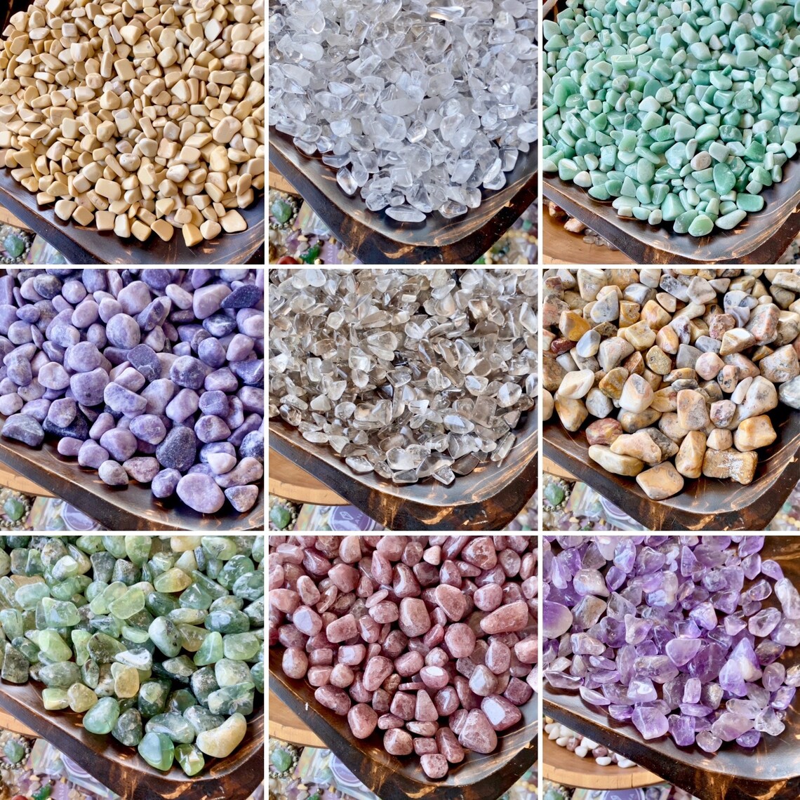 NEW! Prosperity & Manifestation Scoop Crystal Confetti Lucky Scoop Surprise Crystal Wealth Mystery Pouch 125g 4.5oz Crystal Carvings Jewelry