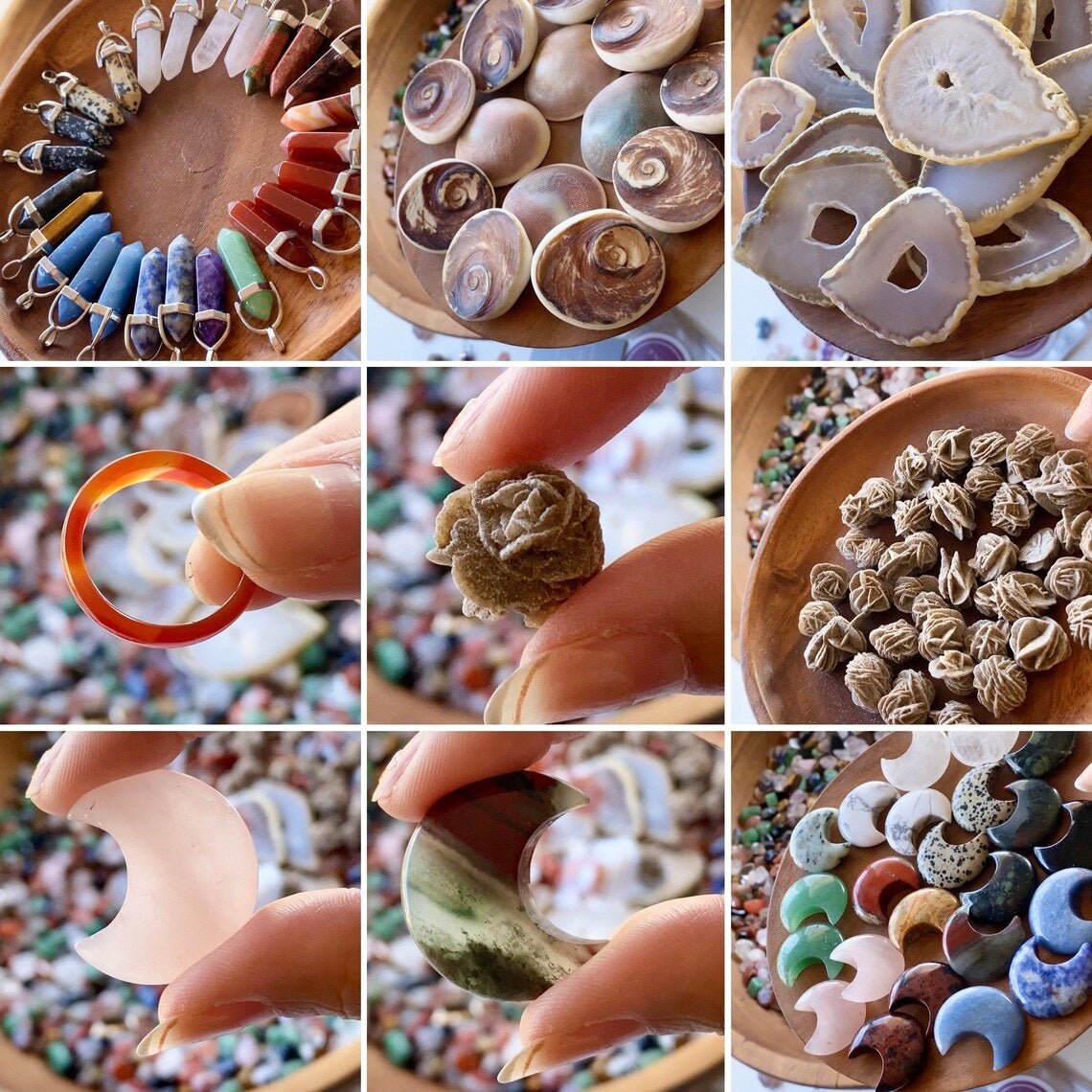 Premium Crystal Scoops - Crystal Tumbles, Jewelry and Carvings (100g/4oz Crystal Confetti Pouch)
