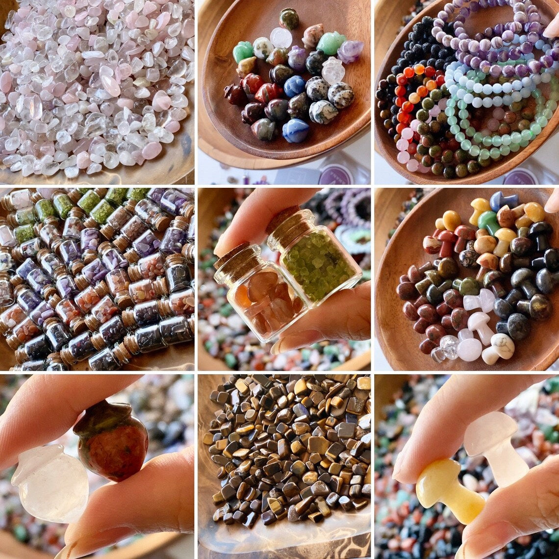 Premium Crystal Scoops - Crystal Tumbles, Jewelry and Carvings (100g/4oz Crystal Confetti Pouch)