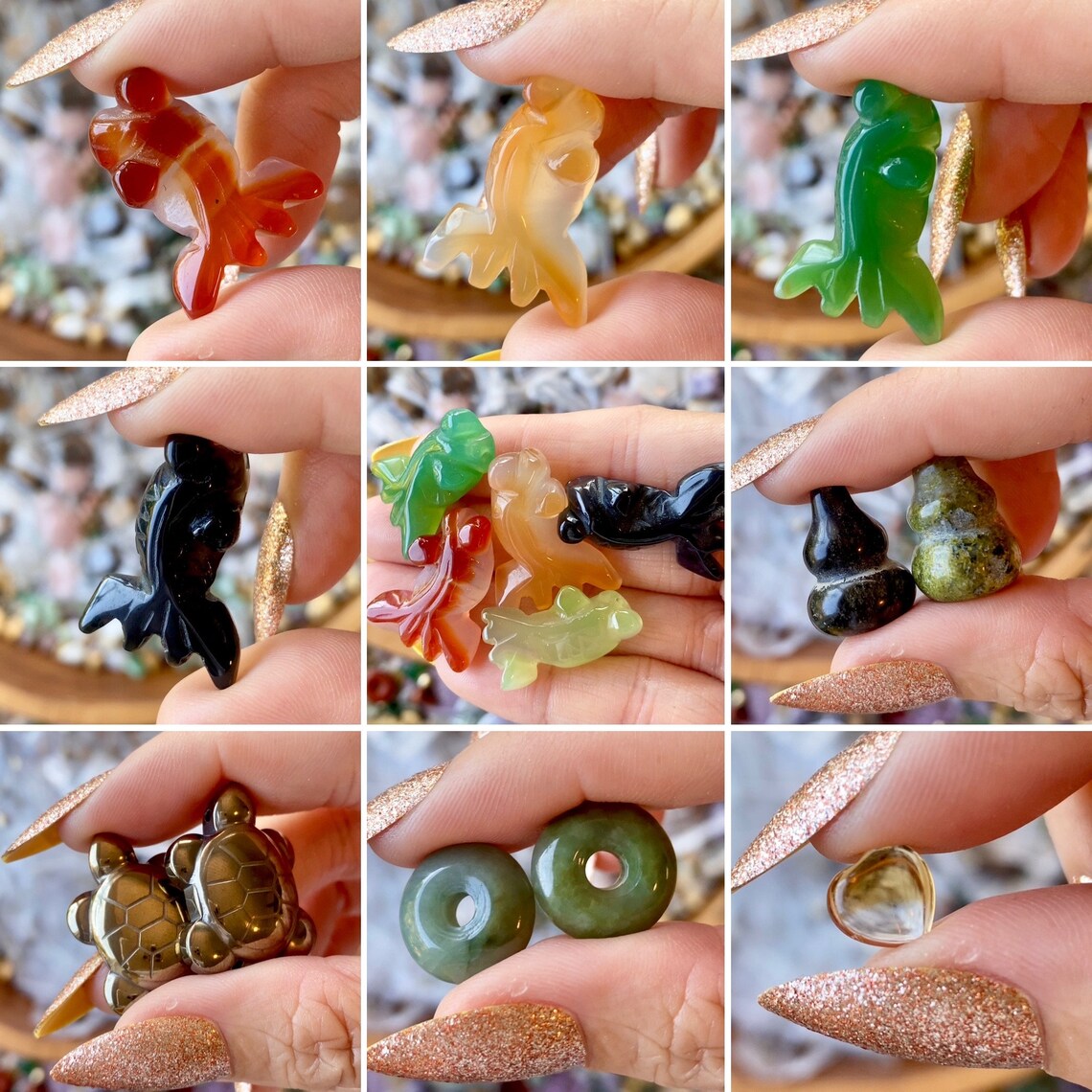 NEW! Prosperity & Manifestation Scoop Crystal Confetti Lucky Scoop Surprise Crystal Wealth Mystery Pouch 125g 4.5oz Crystal Carvings Jewelry