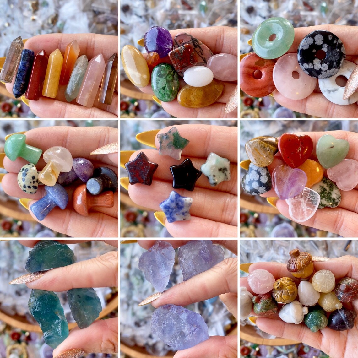 NEW! Prosperity & Manifestation Scoop Crystal Confetti Lucky Scoop Surprise Crystal Wealth Mystery Pouch 125g 4.5oz Crystal Carvings Jewelry