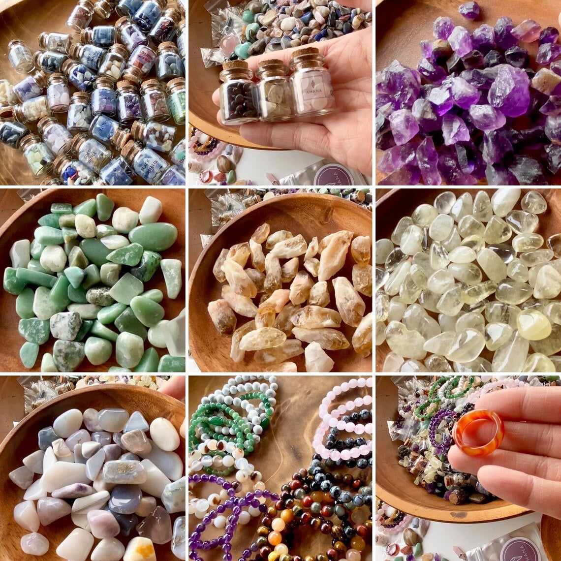 Premium Crystal Scoops - Crystal Tumbles, Jewelry and Carvings (100g/4oz Crystal Confetti Pouch)