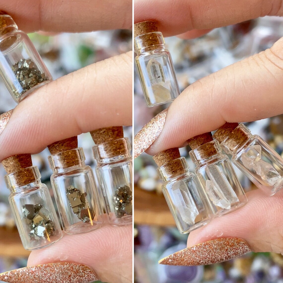 NEW! Prosperity & Manifestation Scoop Crystal Confetti Lucky Scoop Surprise Crystal Wealth Mystery Pouch 125g 4.5oz Crystal Carvings Jewelry
