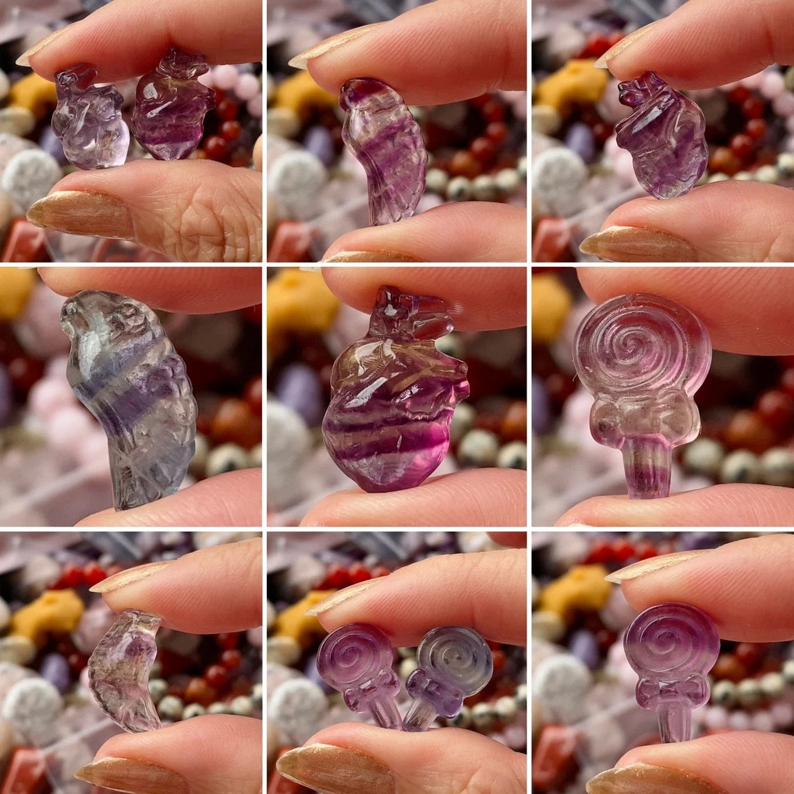 Love Mix Crystal Scoops - Love Themed Crystal Confetti (125g/4.5oz Crystal Pouch) - Tumbles, Jewelry and Carvings